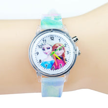 Load image into Gallery viewer, Princess Elsa Children Watches Kids Spiderman Colorful Light Source Boys Watch Girls Party Gift Clock Wrist Relogio Feminino