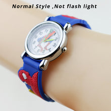 Load image into Gallery viewer, Princess Elsa Children Watches Kids Spiderman Colorful Light Source Boys Watch Girls Party Gift Clock Wrist Relogio Feminino