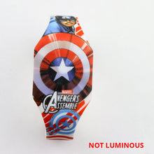 Load image into Gallery viewer, NEW Luminous Princess Elsa Children Watches Kids Spiderman Avengers Cartoon Pattern LED Girls Watch Reloj Infantil Wristwatches