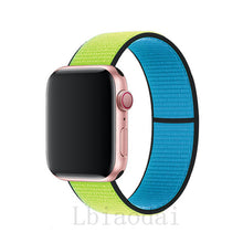 Load image into Gallery viewer, Nylon Strap For Apple Watch band 40mm 44mm iWatch band 38mm 42mm series Sport loop Bracelet Apple watch 5 4 3 2 38 40 42 44 mm