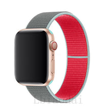 Load image into Gallery viewer, Nylon Strap For Apple Watch band 40mm 44mm iWatch band 38mm 42mm series Sport loop Bracelet Apple watch 5 4 3 2 38 40 42 44 mm
