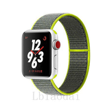Load image into Gallery viewer, Nylon Strap For Apple Watch band 40mm 44mm iWatch band 38mm 42mm series Sport loop Bracelet Apple watch 5 4 3 2 38 40 42 44 mm