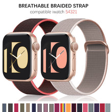 Load image into Gallery viewer, Band For Apple Watch Series 5 4 3 2 1 38MM 42MM watchband Breathable Nylon Strap Sport Loop for iwatch Bracelet 40MM 44MM
