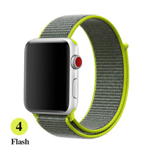 Load image into Gallery viewer, Band For Apple Watch Series 5 4 3 2 1 38MM 42MM watchband Breathable Nylon Strap Sport Loop for iwatch Bracelet 40MM 44MM