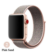 Load image into Gallery viewer, Band For Apple Watch Series 5 4 3 2 1 38MM 42MM watchband Breathable Nylon Strap Sport Loop for iwatch Bracelet 40MM 44MM