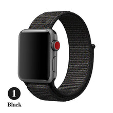 Load image into Gallery viewer, Band For Apple Watch Series 5 4 3 2 1 38MM 42MM watchband Breathable Nylon Strap Sport Loop for iwatch Bracelet 40MM 44MM