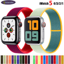 Load image into Gallery viewer, Nylon Strap For Apple Watch band 40mm 44mm iWatch band 38mm 42mm series Sport loop Bracelet Apple watch 5 4 3 2 38 40 42 44 mm