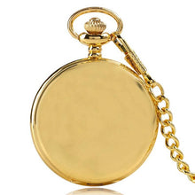 Load image into Gallery viewer, Retro Black Fashion Silver Smooth Steampunk Quartz Pocket Watch Stainless Steel Pendant 30CM Chain Gift Box for Men Women friend
