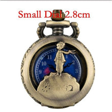 Load image into Gallery viewer, Hot Selling Classic The Little Prince Movie Planet Blue Bronze Vintage Quartz Pocket FOB Watch Popular Gifts for Boys Girls Kids
