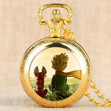 Load image into Gallery viewer, Hot Selling Classic The Little Prince Movie Planet Blue Bronze Vintage Quartz Pocket FOB Watch Popular Gifts for Boys Girls Kids

