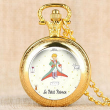 Load image into Gallery viewer, Hot Selling Classic The Little Prince Movie Planet Blue Bronze Vintage Quartz Pocket FOB Watch Popular Gifts for Boys Girls Kids
