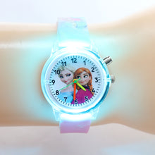 Load image into Gallery viewer, Princess Elsa Children Watches Kids Spiderman Colorful Light Source Boys Watch Girls Party Gift Clock Wrist Relogio Feminino
