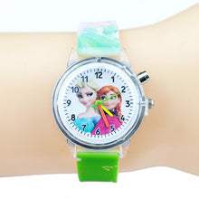 Load image into Gallery viewer, Princess Elsa Children Watches Kids Spiderman Colorful Light Source Boys Watch Girls Party Gift Clock Wrist Relogio Feminino

