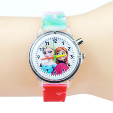 Load image into Gallery viewer, Princess Elsa Children Watches Kids Spiderman Colorful Light Source Boys Watch Girls Party Gift Clock Wrist Relogio Feminino

