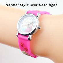 Load image into Gallery viewer, Princess Elsa Children Watches Kids Spiderman Colorful Light Source Boys Watch Girls Party Gift Clock Wrist Relogio Feminino
