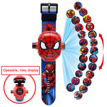 Load image into Gallery viewer, Children Watch The 3D Projection Cartoon Ultraman Spiderman Ironman Princess  Digital Watches  Kids Watches Toy
