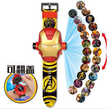 Load image into Gallery viewer, Children Watch The 3D Projection Cartoon Ultraman Spiderman Ironman Princess  Digital Watches  Kids Watches Toy
