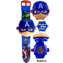 Load image into Gallery viewer, Children Watch The 3D Projection Cartoon Ultraman Spiderman Ironman Princess  Digital Watches  Kids Watches Toy
