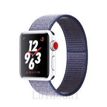Load image into Gallery viewer, Nylon Strap For Apple Watch band 40mm 44mm iWatch band 38mm 42mm series Sport loop Bracelet Apple watch 5 4 3 2 38 40 42 44 mm

