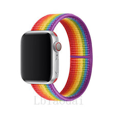 Load image into Gallery viewer, Nylon Strap For Apple Watch band 40mm 44mm iWatch band 38mm 42mm series Sport loop Bracelet Apple watch 5 4 3 2 38 40 42 44 mm
