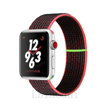 Load image into Gallery viewer, Nylon Strap For Apple Watch band 40mm 44mm iWatch band 38mm 42mm series Sport loop Bracelet Apple watch 5 4 3 2 38 40 42 44 mm
