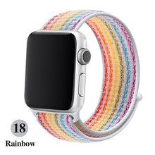 Load image into Gallery viewer, Band For Apple Watch Series 5 4 3 2 1 38MM 42MM watchband Breathable Nylon Strap Sport Loop for iwatch Bracelet 40MM 44MM
