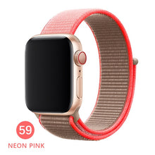 Load image into Gallery viewer, Band For Apple Watch Series 5 4 3 2 1 38MM 42MM watchband Breathable Nylon Strap Sport Loop for iwatch Bracelet 40MM 44MM
