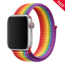Load image into Gallery viewer, Band For Apple Watch Series 5 4 3 2 1 38MM 42MM watchband Breathable Nylon Strap Sport Loop for iwatch Bracelet 40MM 44MM
