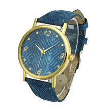 Load image into Gallery viewer, Hot 2017 New Fashion Superior Women Men Denim Cloth Strap Bracelet Wrist Watch Unisex Analog Quartz Gift Levert Dropship
